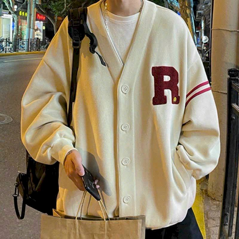 Áo khoác Cardigan logo thêu R